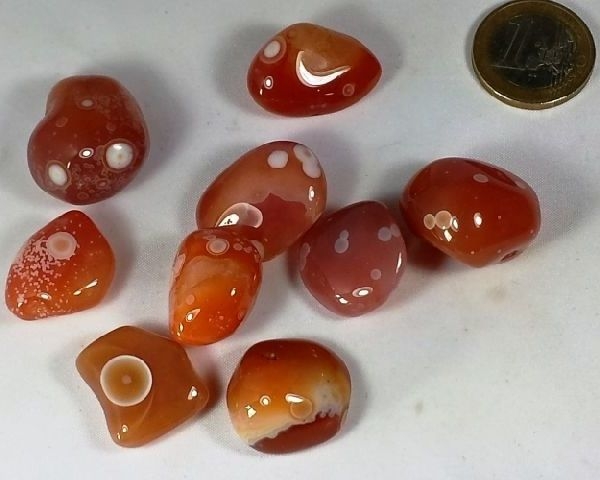 Augen-Carneol , Größe L, Botswana, 3 Stück, rar